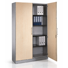 Büroschrank mit Holzdekortüren